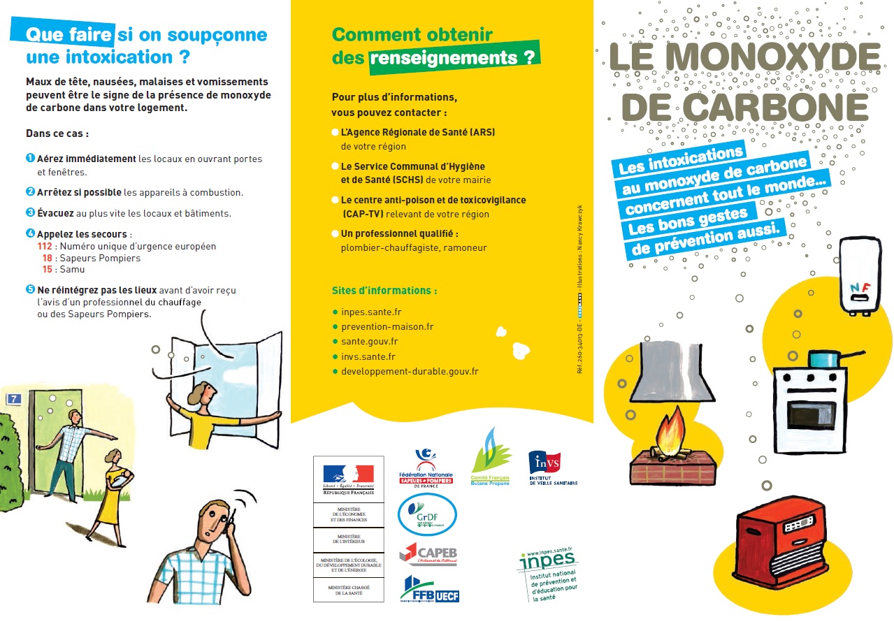 Campagne de prévention au Monoxyde de carbone - Mairie de Chaponnay